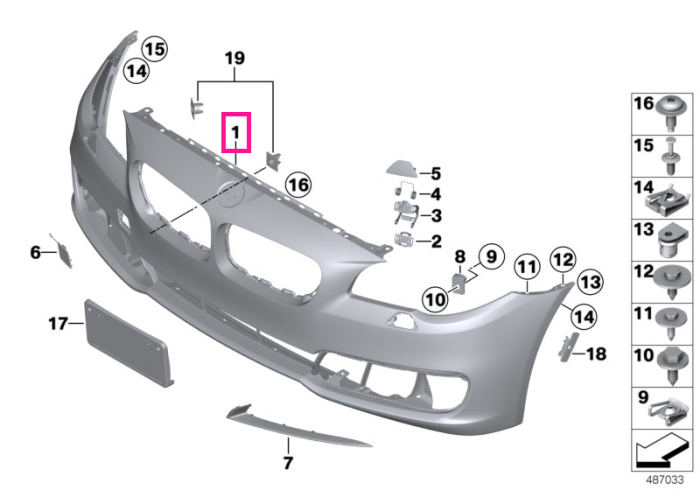 Bara fata, primerizata, PDC/Side View - BMW Seria 5 F10 F11 F18