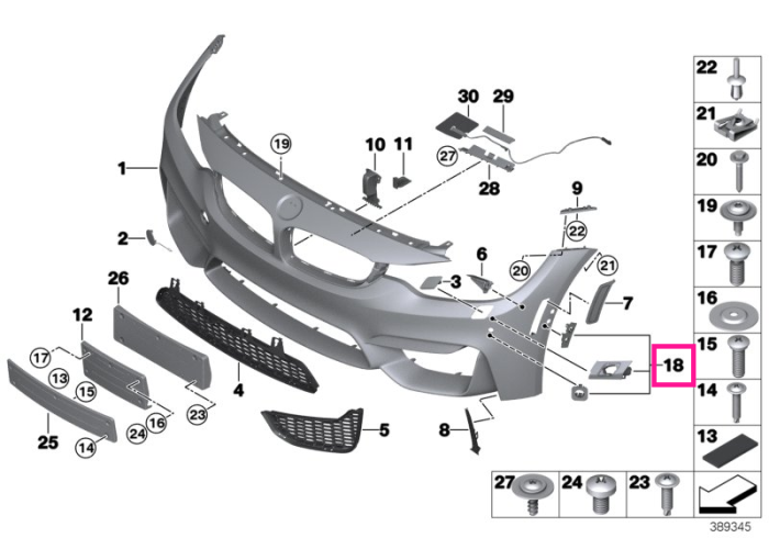 Kit suporti bara fata - BMW Seria 3 F80M3, Seria 4 F82M4 F83M4