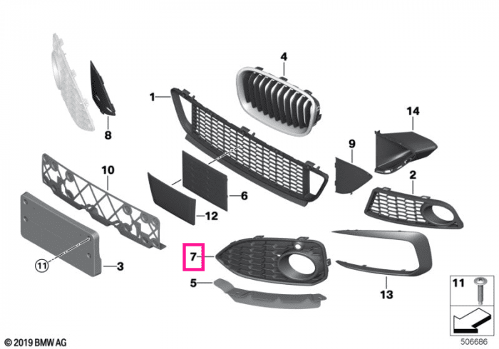 Grid lower part left PDC