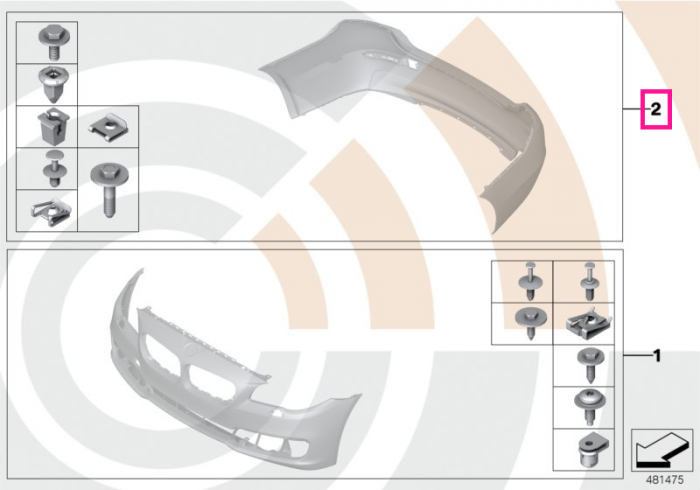 Set montaj bara spate, Kit Value-Line - BMW Seria 5 F10 F11 F18