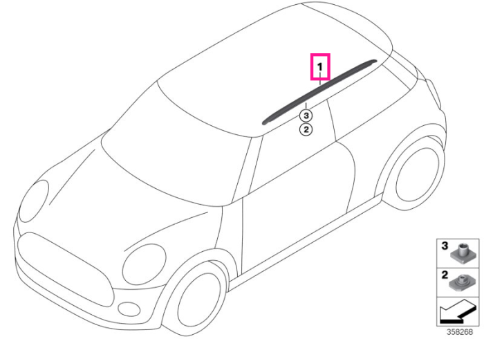  Bara longitudinala, dreapta, Argintiu (Silver) - Mini Countryman F60	