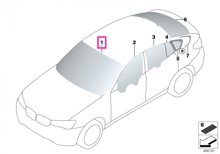 Parbriz tenta verde, preechipare senzor ploaie, RLSBS - BMW X4 F26