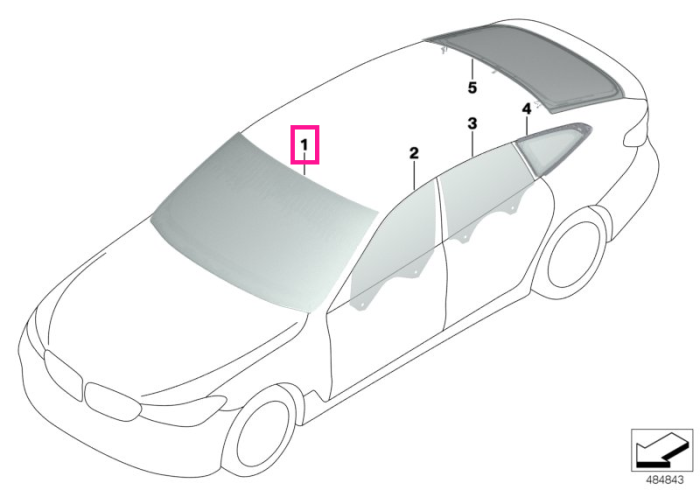 Parbriz tenta verde, KAFAS/HUD - BMW Seria 6 G32 GT