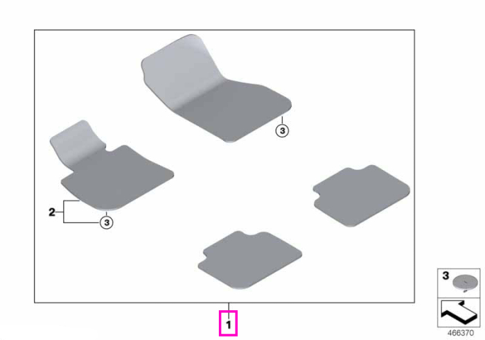 Set covorase fata/spate, Velur, Gri (grau85) - BMW X2 F39