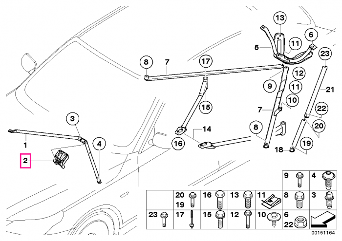 Suport element caroserie - BMW Seria 5 E60 E61, Seria 6 E63 E64
