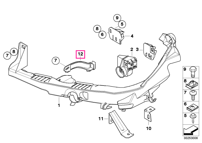  Suport/Ornament prindere far stanga - BMW Seria 3 E92 E93	