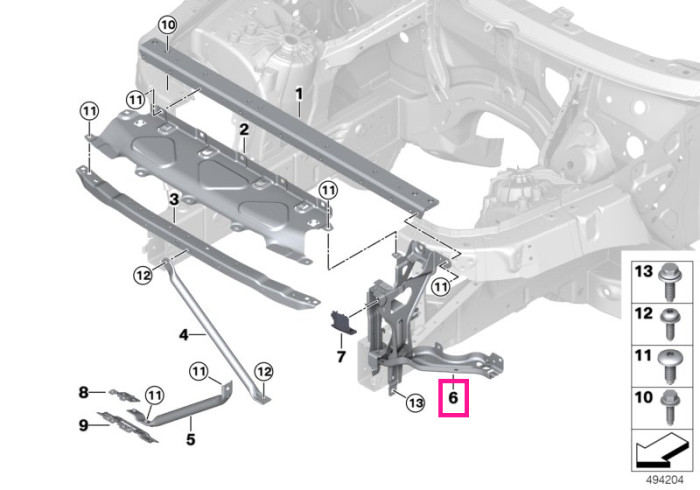 Suport far, dreapta - BMW X5 G05 G18 F95M, X6 G06 F96M, X7 G07