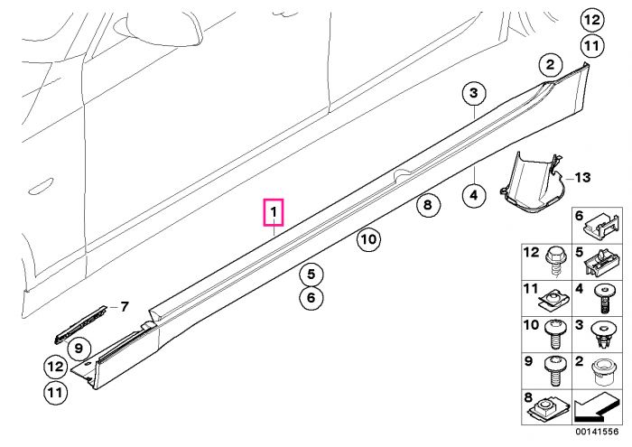 Ornament prag, stanga - BMW Seria 5 E60 E61