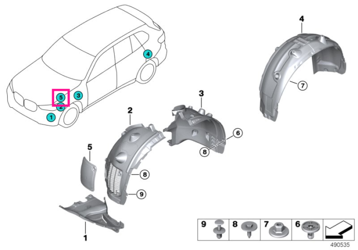 Ornament/Capac racitor ulei, dreapta - BMW X5 G05, X6 G06, X7 G07, XM G09