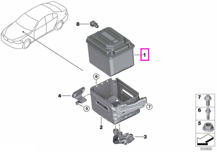 Baterie/Acumulator 48V - BMW Seria 2 G42, Seria 3 G20 G21, Seria 4 G22 G23 G26, Seria 5 G30 G31, Seria 6 G32, Seria 7 G11 G12, Seria 8 G14 G15 G16, X3 G01, X4 G02, X5 G05 G18, X6 G06, X7 G07