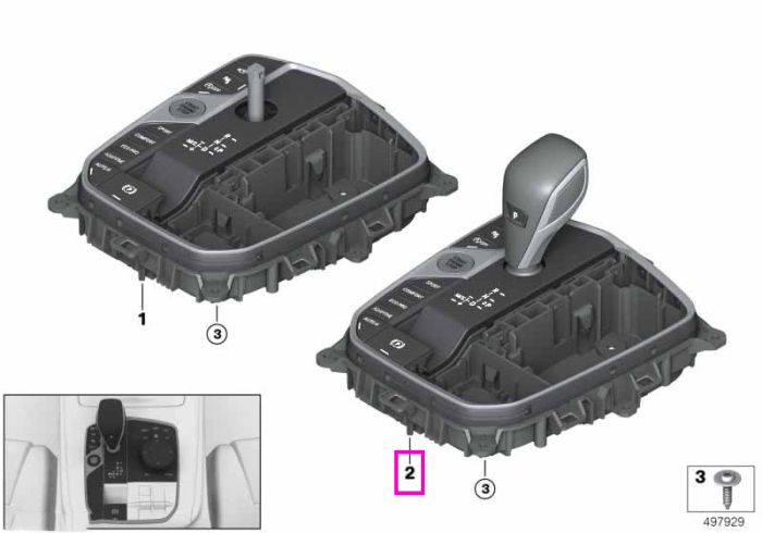 Panou de control consola centrala (LHD MSA PDC SV) - BMW Seria 8 G14 G15 G16, X5 G05, X6 G06, X7 G07