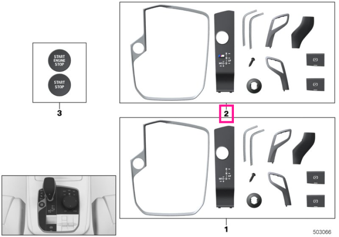 Kit reparatie ornamente panou control - BMW Seria 8 G14 G15 G16, X5 G05, X6 G06, X7 G07