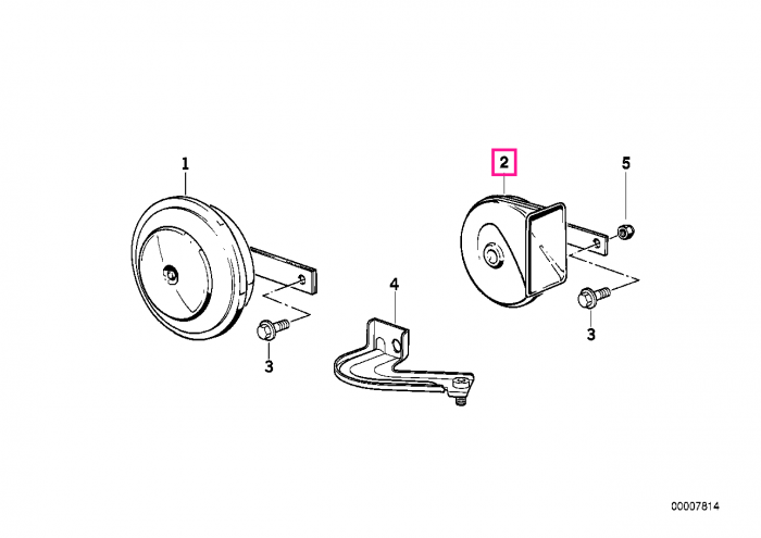 Claxon auto FIAMM 510HZ - BMW Seria 3 E30    