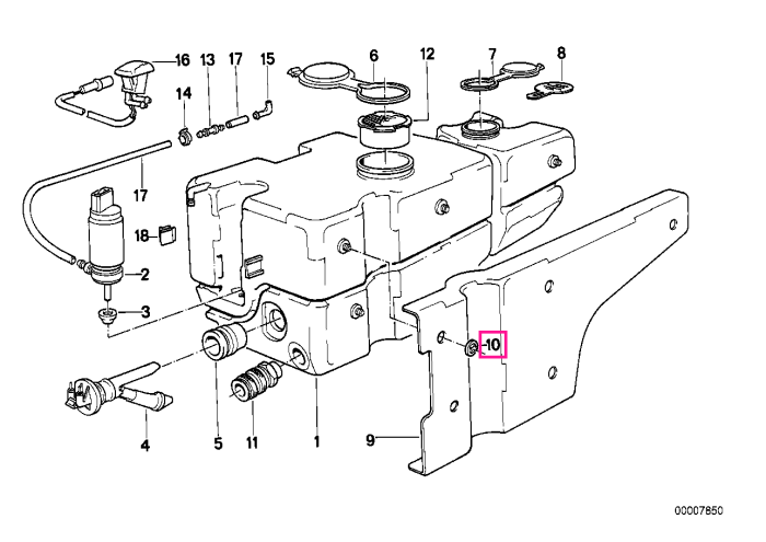 Piulita fixare acumulator - BMW Seria 5 E34 F07 F10 F11 F18, Seria 6 F06 F12 F13, Seria 7 E32, Seria 8 E31