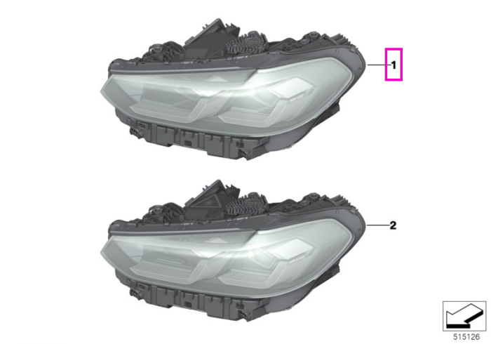 Far LED, AHL, stanga - BMW X3 G01 F97 M, X4 G02 F98 M