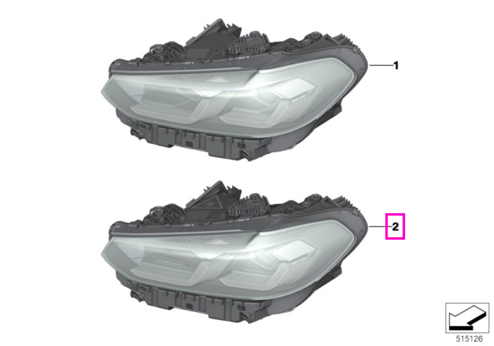 Far, tehnologie Laser Light, stanga - BMW iX3 G08, X3 G01 F97 M, X4 G02 F98 M