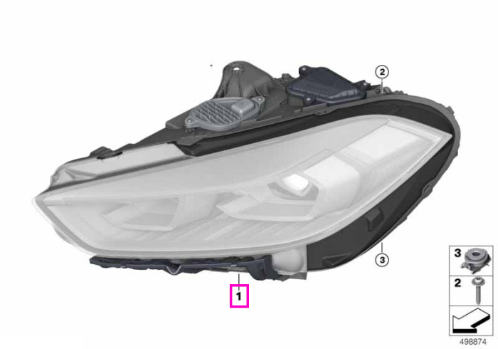 Far Bi-LED AHL, stanga (Individual) - BMW Seria 1 F40