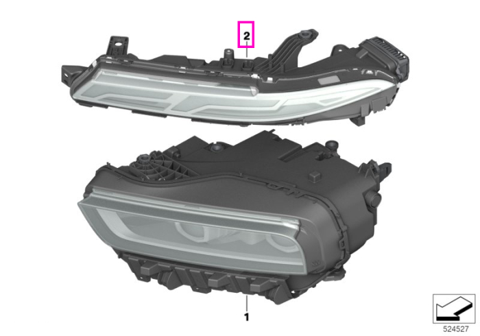  Far LED, stanga sus, ICONIC GLOW - BMW X7 G07 LCI	