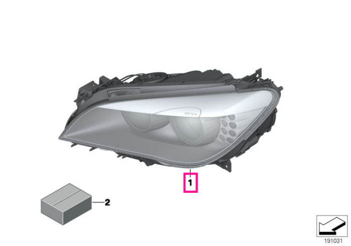 Far Bi-Xenon, stanga - BMW Seria 7 F01 F02 F04