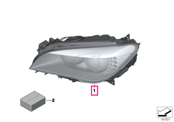  Far Bi-Xenon, dreapta - BMW Seria 7 F01 F02 F04	