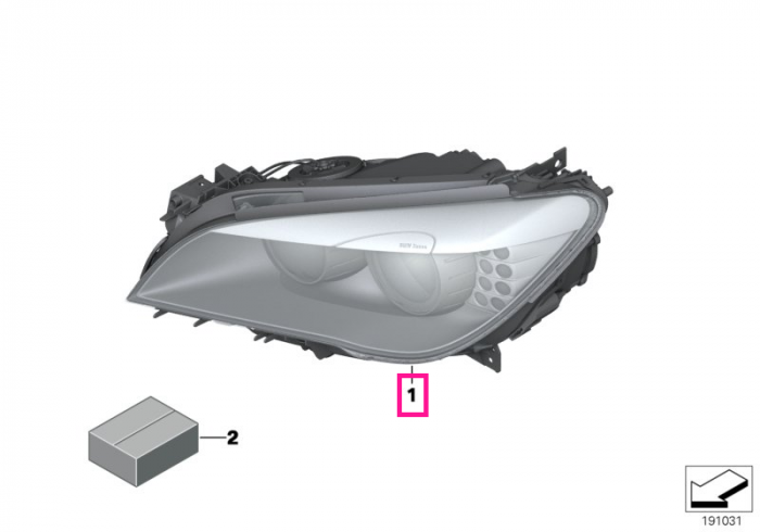  Far AHL-Xenon, dreapta - BMW Seria 7 F01 F02 F04	