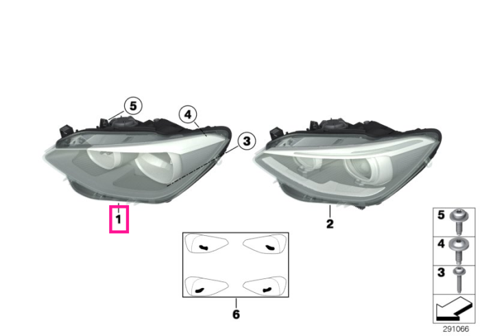  Far dreapta, halogen - BMW Seria 1 F20 F21 - fara Xenon Lights	