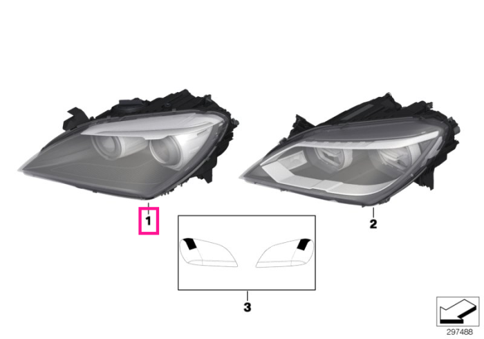 Far Bi-Xenon, stanga - BMW Seria 6 F06 F12 F13