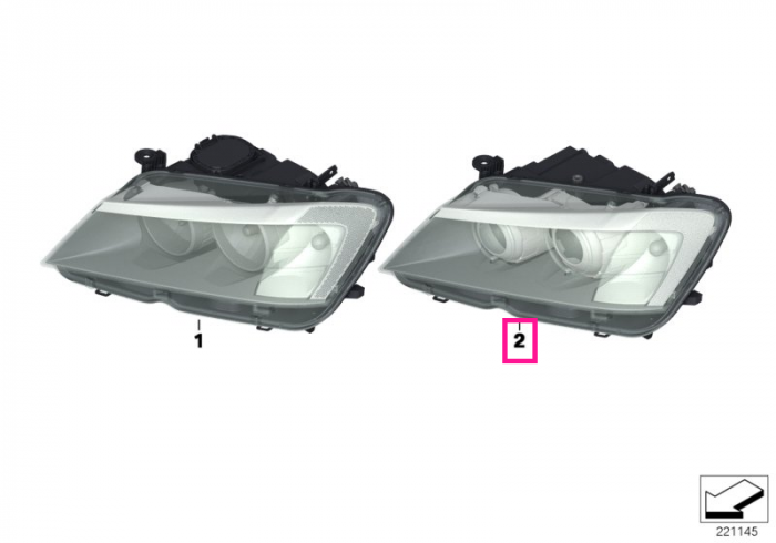  Far dreapta Xenon, AHL - BMW X3 F25	