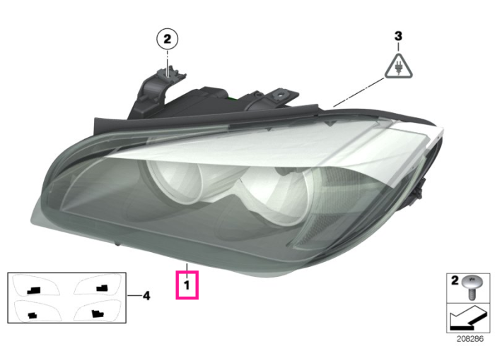  Far Bi-Xenon, AKL, dreapta - BMW X1 E84