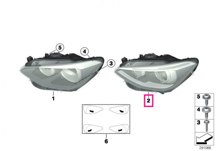 Far AHL-Xenon, stanga - BMW Seria 1 F20 F21