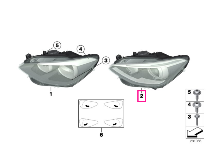  Far AHL-Xenon, dreapta - BMW Seria 1 F20 F21	