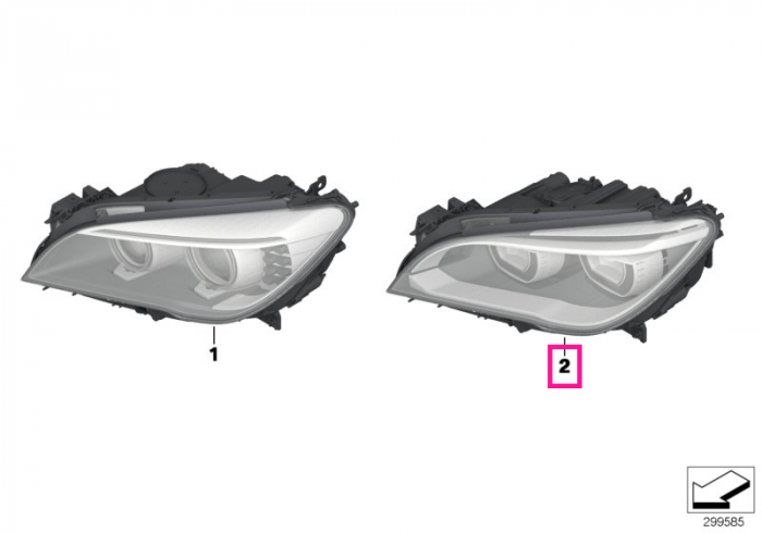  Far LED, dreapta - BMW Seria 7 F01 F02 LCI