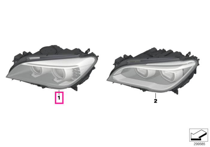  Far Bi-Xenon, dreapta - BMW Seria 7 F01 F02	