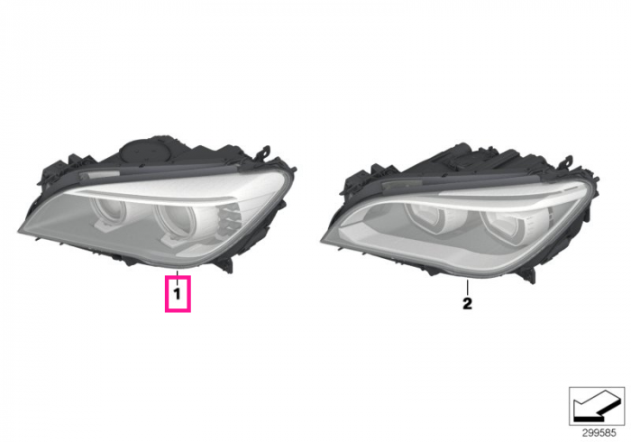 Far AHL-Xenon, stanga - BMW Seria 7 F01 F02 LCI