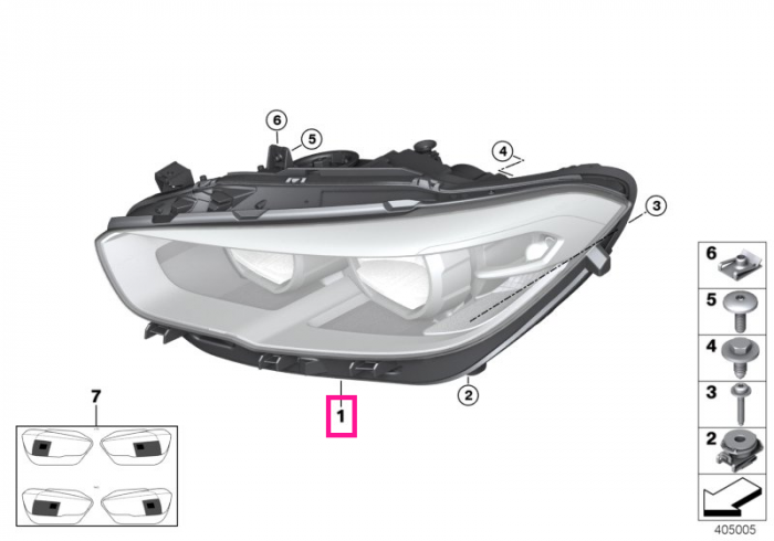 Far halogen, stanga - BMW Seria 1 F20 F21 - LHD/RHD