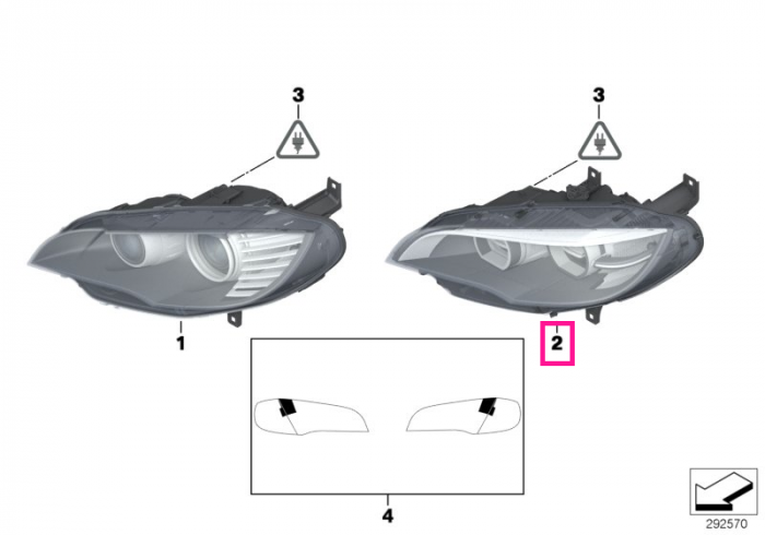  Far tehnologie LED, dreapta - BMW X5 E70, X6 E71	