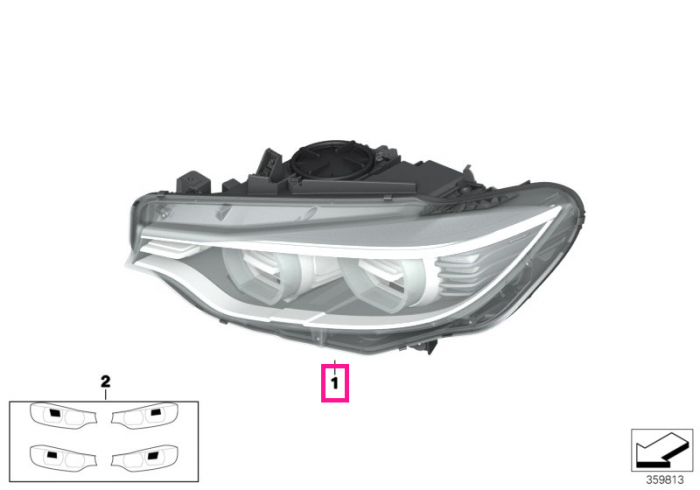 Far Bi-Xenon, AKL, stanga - BMW Seria 3 F80 M3, Seria 4 F32 F33 F36 F82 F83 M4 