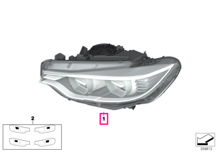  Far Bi-Xenon, AKL, dreapta - BMW Seria 3 F80 M3, Seria 4 F32 F33 F36 F82 F83 M4