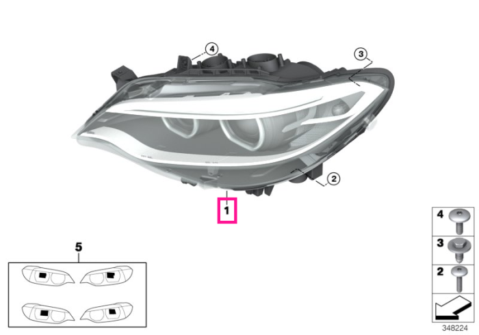 Far Bi-xenon, stanga - BMW Seria 2 F22 F23 F87 M2