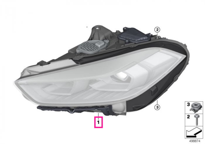 Far Bi-LED, stanga - BMW Seria 1 F40