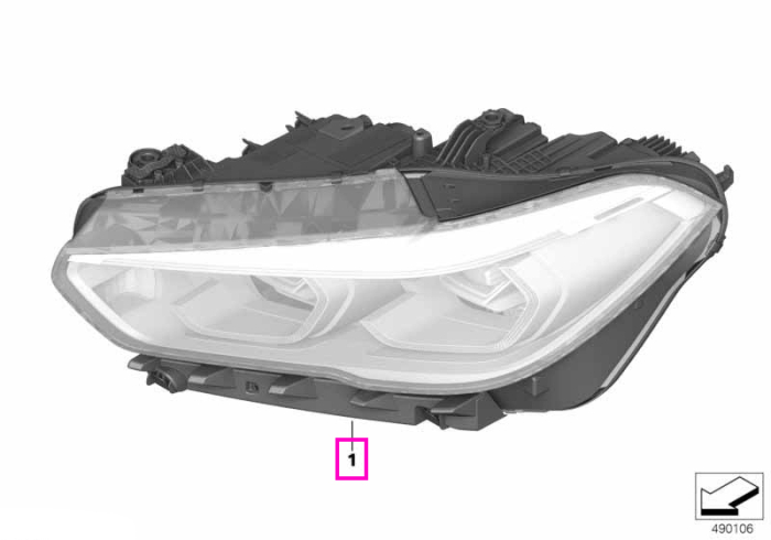 Far tehnologie LED, stanga - BMW X5 G05 - de la 01.07.2019