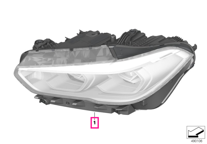 Far tehnologie LED, AHL, stanga - BMW X5 G05 F95 M, X6 G06 F96 M - de la 01.07.2019 