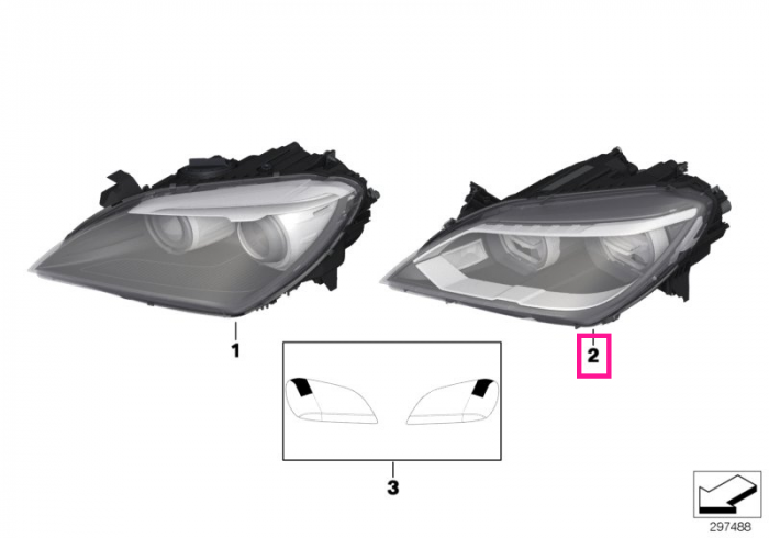 Far LED, stanga - BMW Seria 6 F06 F12 F13