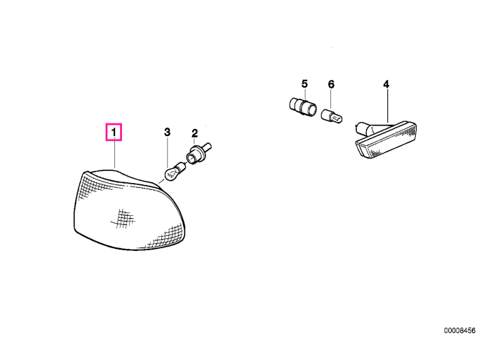 Lampa semnal fata, stanga, lumina alba - BMW Seria 7 E38