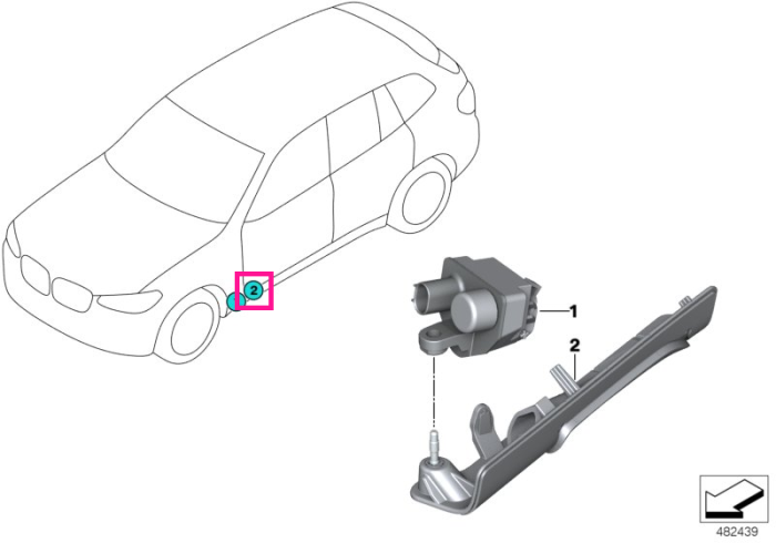 Suport modul lumini podea, stanga, fata - BMW iX3 G08 BEV, X3 G01 G08 F97 M, X4 G02 F98 M