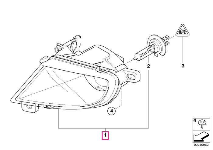 Proiector ceata, stanga - BMW Seria 5 E60 E61