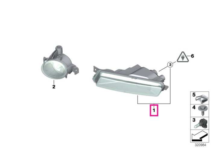 Proiector ceata, stanga - BMW Seria 1 E81 E87