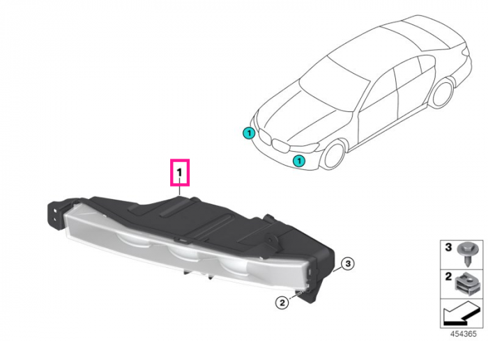 Proiector ceata LED, stanga - BMW Seria 7 G11 G12