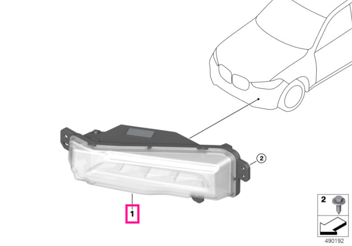 Proiector ceata LED, stanga -  BMW X5 G05, X6 G06, X7 G07