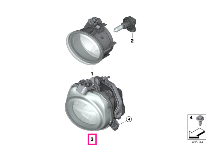 Proiector ceata LED, stanga - BMW X2 F39